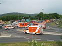 Schwerer Unfall mit Reisebus Lohmar Donrather Dreieck P331